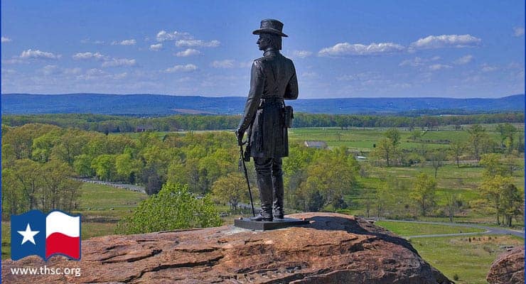 Statue of Union General Gouverneur Warren on Little Round Top - Gettysburg National Military Park