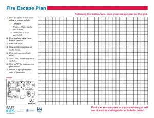 Plan your fire evacuation routes with this worksheet from SafeKids.org.