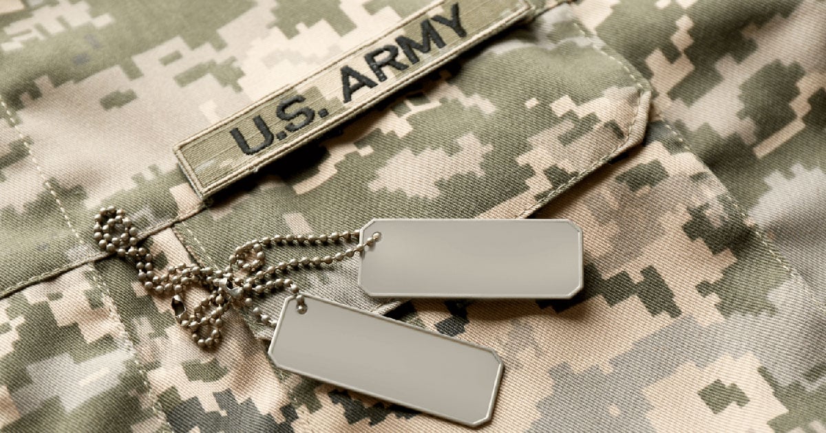 Image of U.S. Army camos and tags